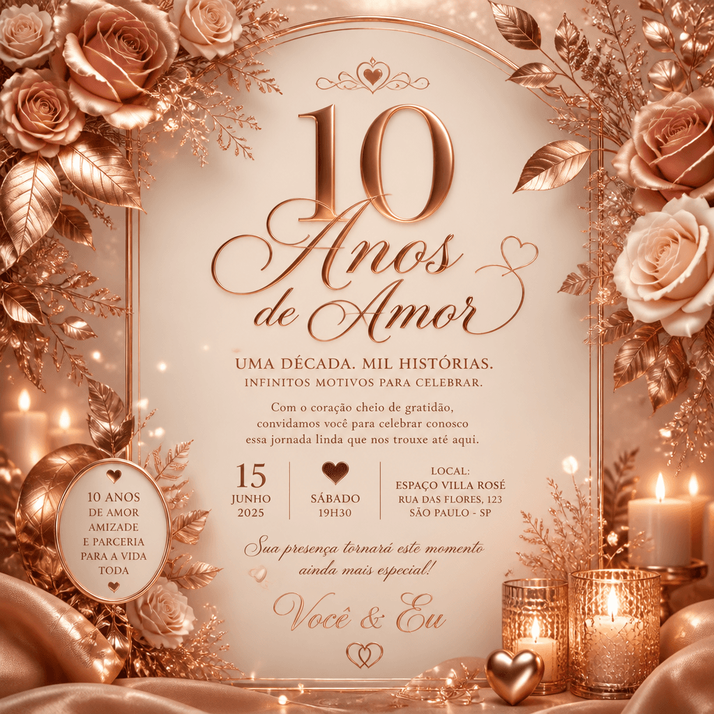 Template de convite para Bodas